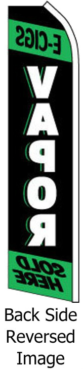 VAPOR E-CIGS SOLD HERE FLUTTER FEATHER FLAG Tall Advertising Sign Swooper Banner