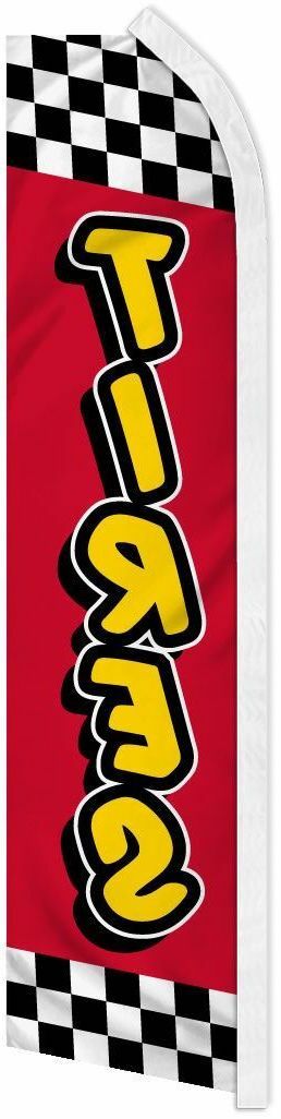 « TIRES » advertising super flag swooper banner business sign car auto wheel