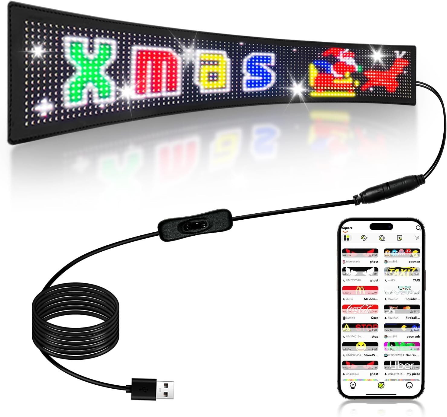 LED Sign, 23&Prime;X5&Prime; Programmable LED Sign with Bluetooth APP Control – Huge Bright