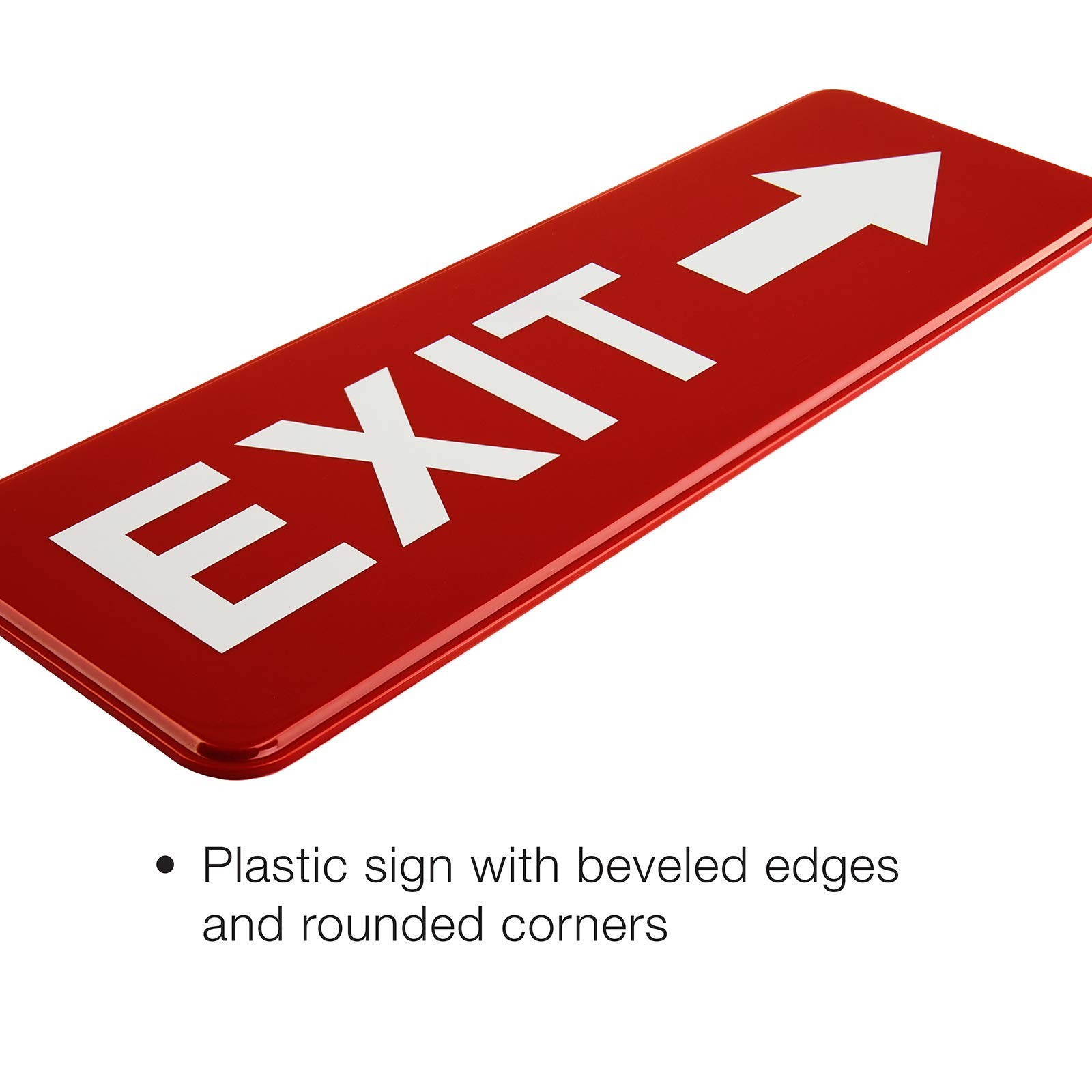 Excello Global Products Easy to Mount 9 by 3 in Informative Plastic Right Arr…