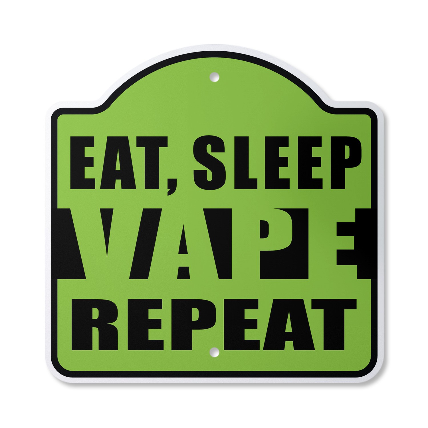 Eat Sleep Repeat Plastic Sign Novelty Gift Funny Joke Gag Road Garage