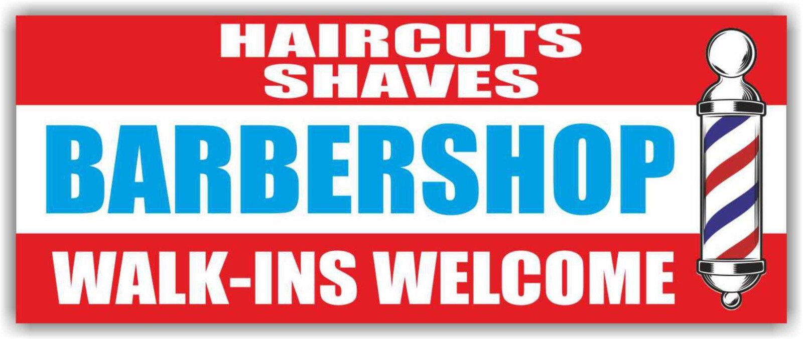 BARBER SHOP WALK-INS WELCOME Advertising Banner Vinyl Mesh Sign beauty spa hair