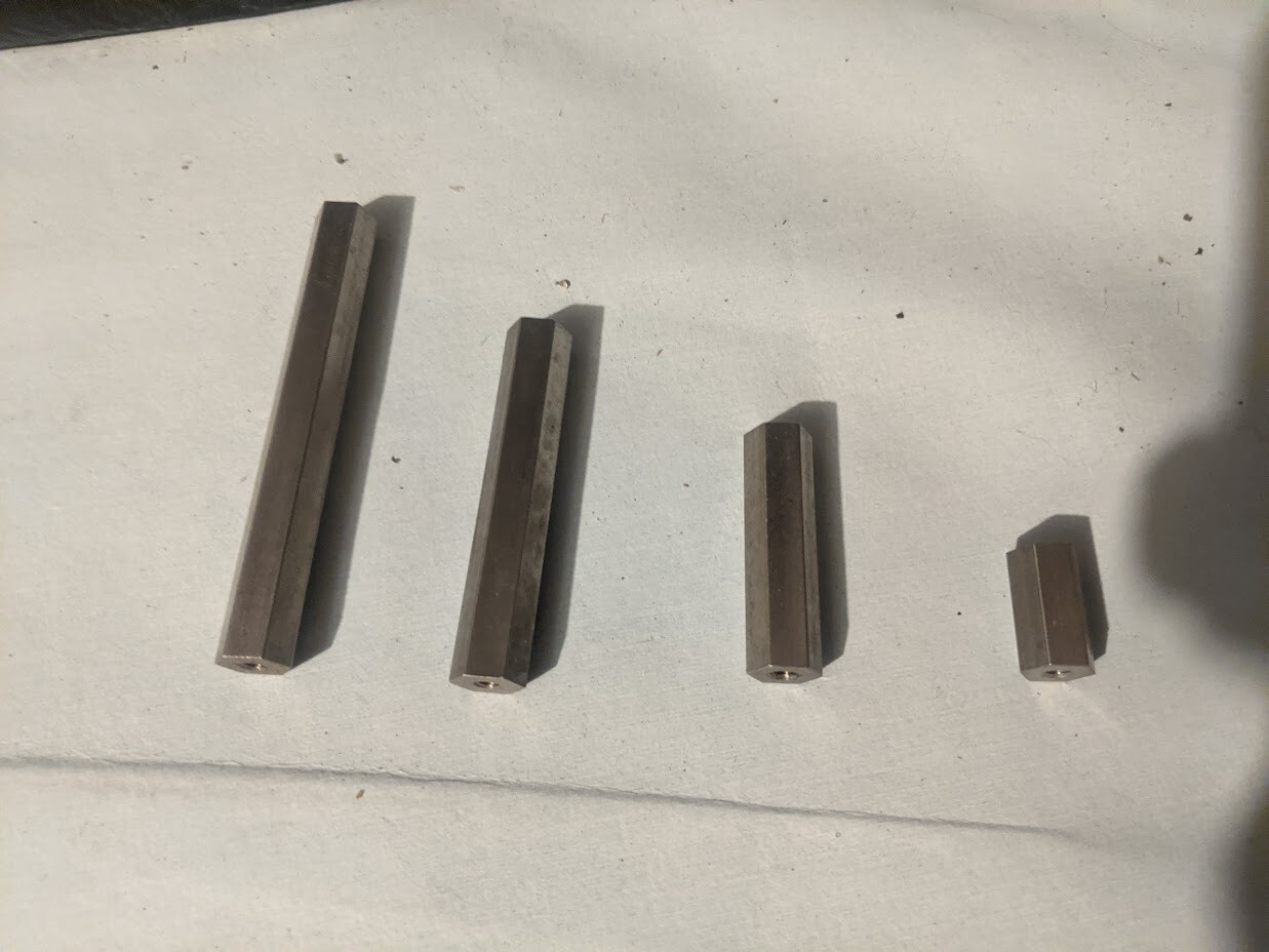 Aluminum Stand Offs package of 99 pieces Assorted lengths 3/4&Prime; to 3 1/4&Prime; length