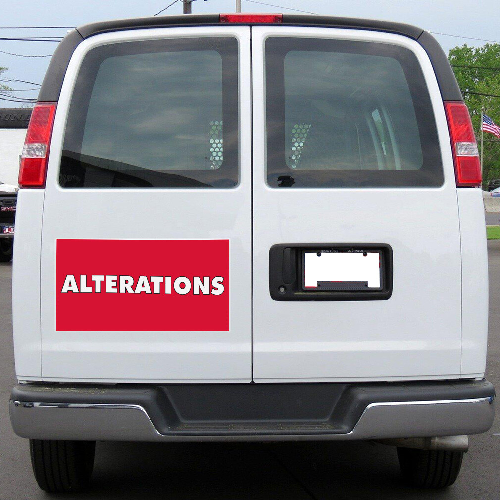 Car Magnet Set of 2 Alterations Outdoor Advertising Printing A Industrial Sign