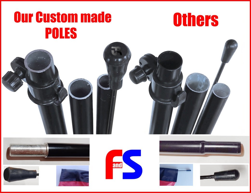 15 ft tall pole kit fits our full and half sleeve swooper flags