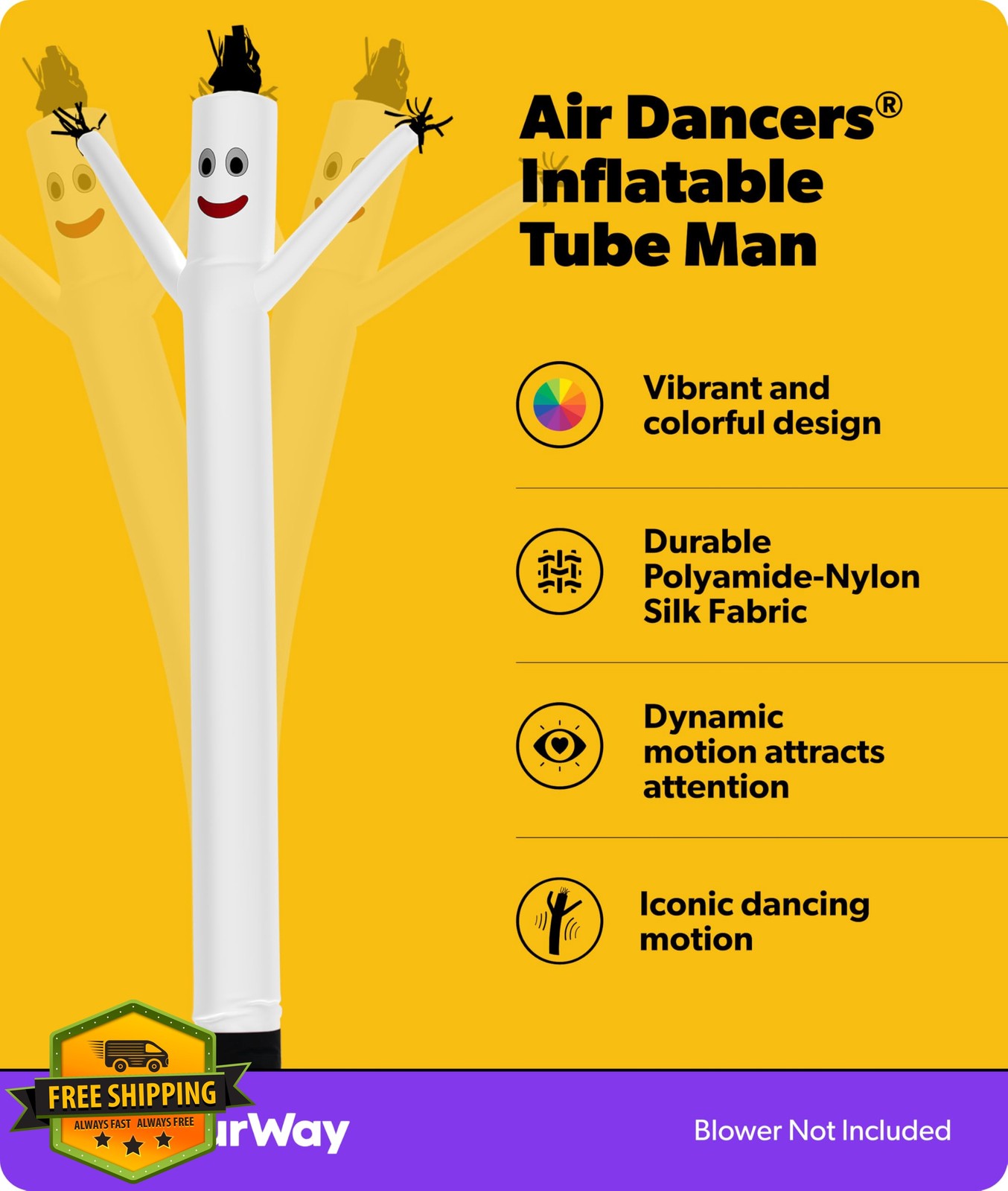 LookOurWay Air Dancer 20ft Attachment White