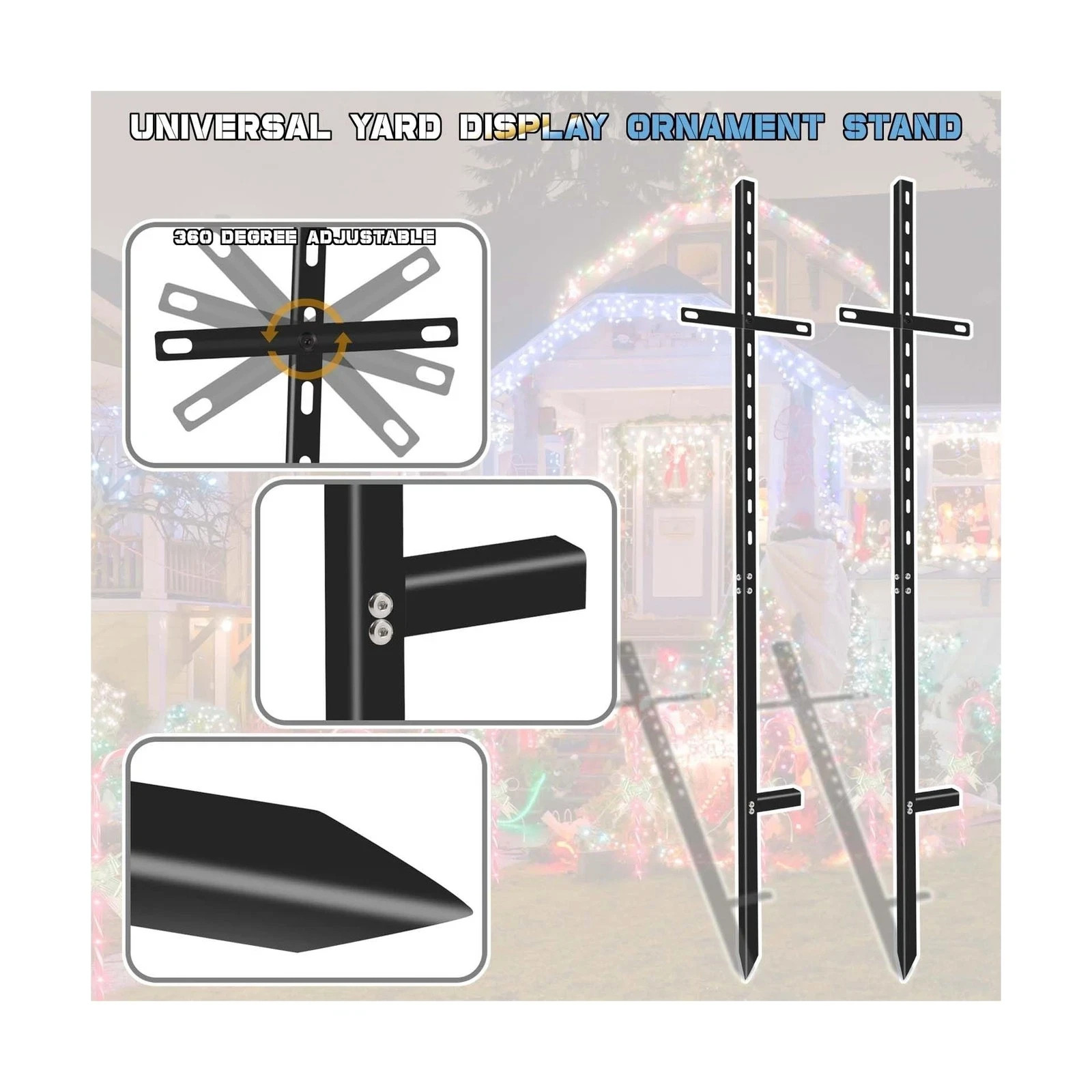 10 Pcs 46 inchens T-Bar Yard Sign Stakes Heavy Duty Metal Stake Yard Sign Hol…
