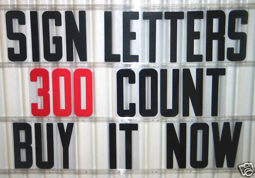 8 inch Flexible Plastic Outdoor Portable Marquee Sign Letters