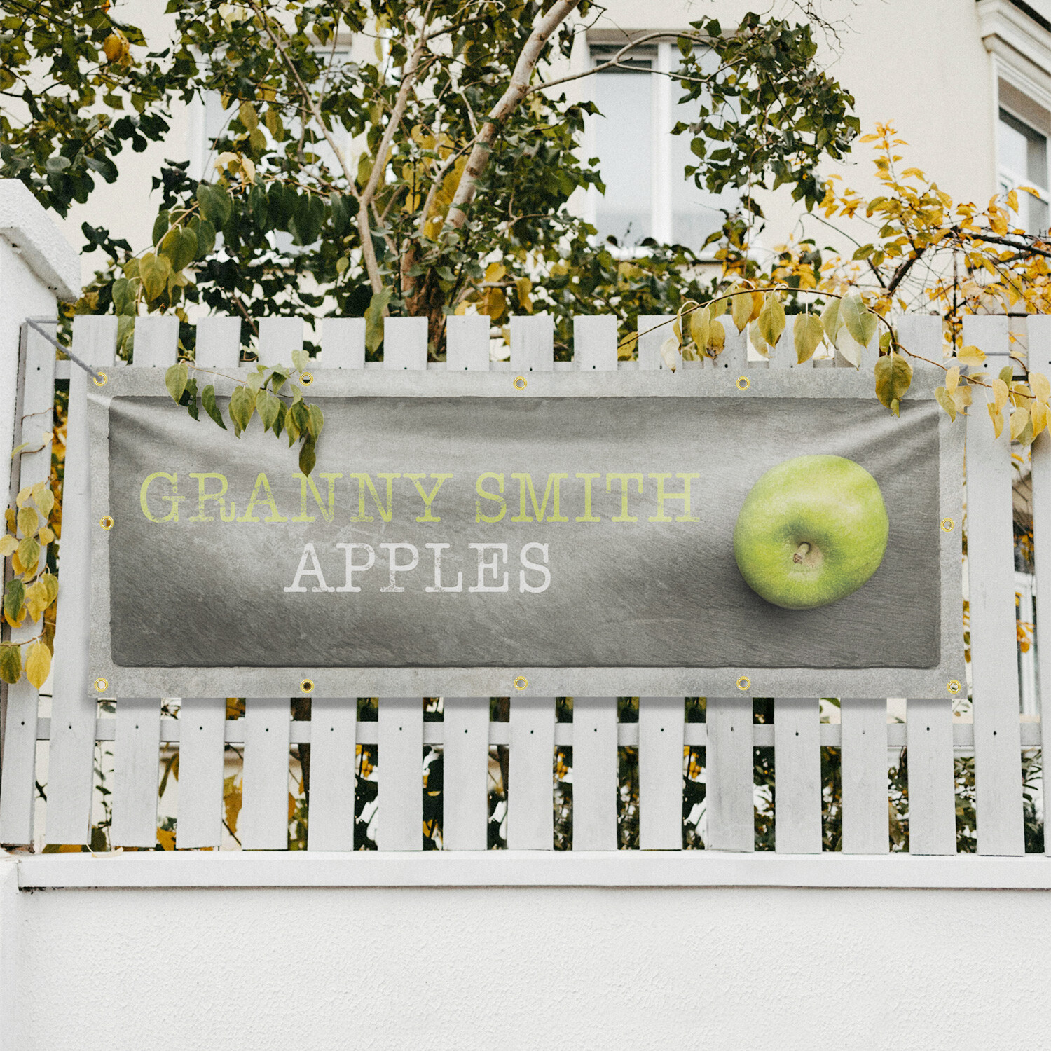 Granny Smith Apples Vinyl Banner Sign with Metal Grommets Heavy-Duty