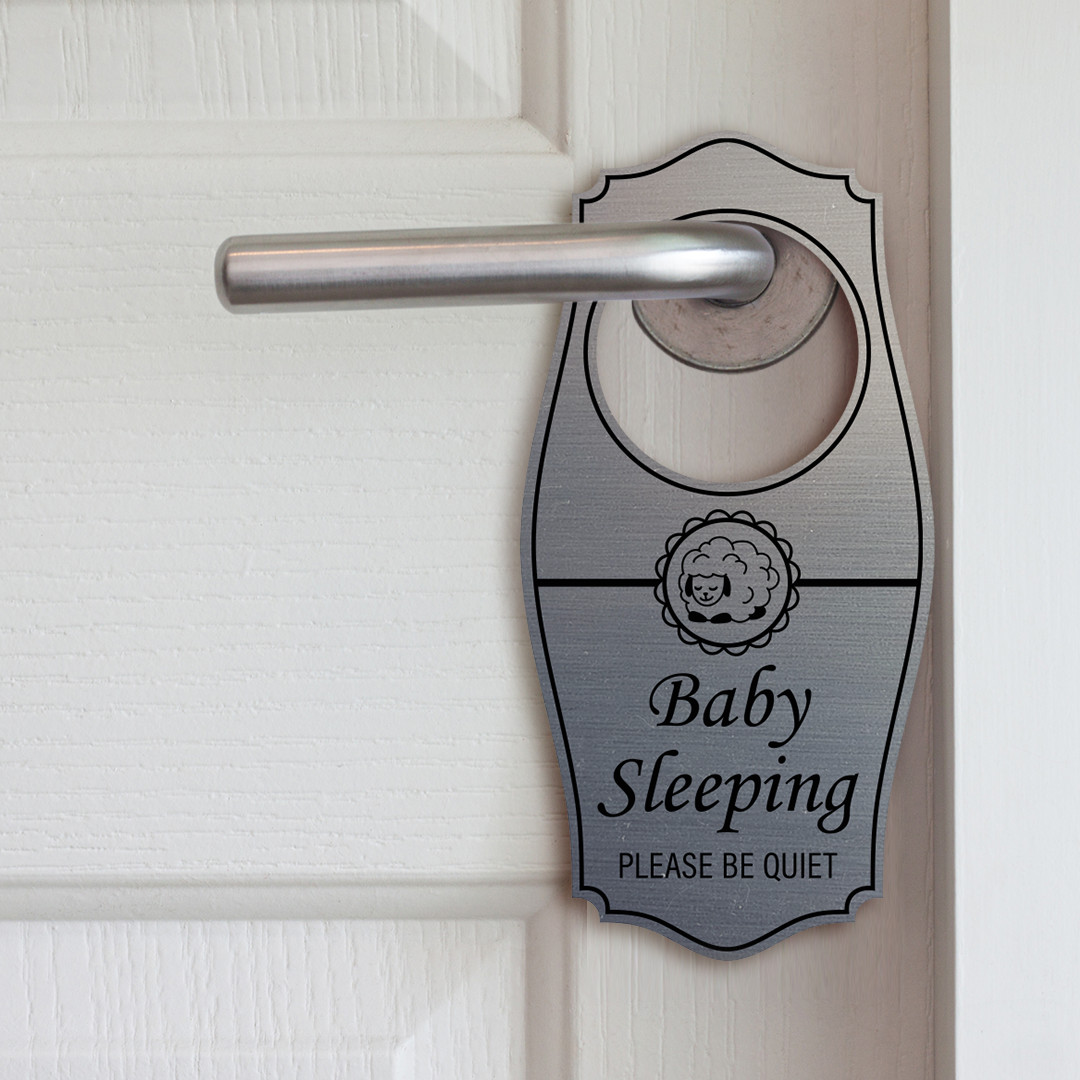 Signs ByLITA Baby Sleeping Please Be Quiet Door Hanger