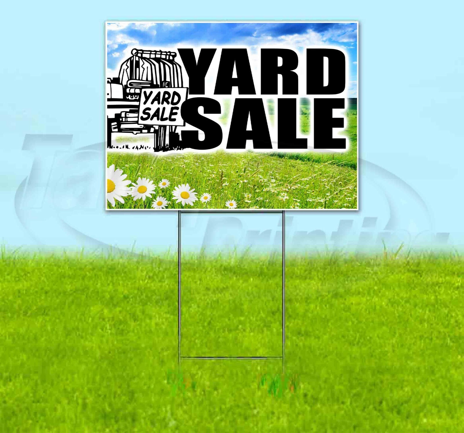 YARD SALE 18×24 Yard Sign Corrugated Plastic Bandit Lawn Business USA GARAGE