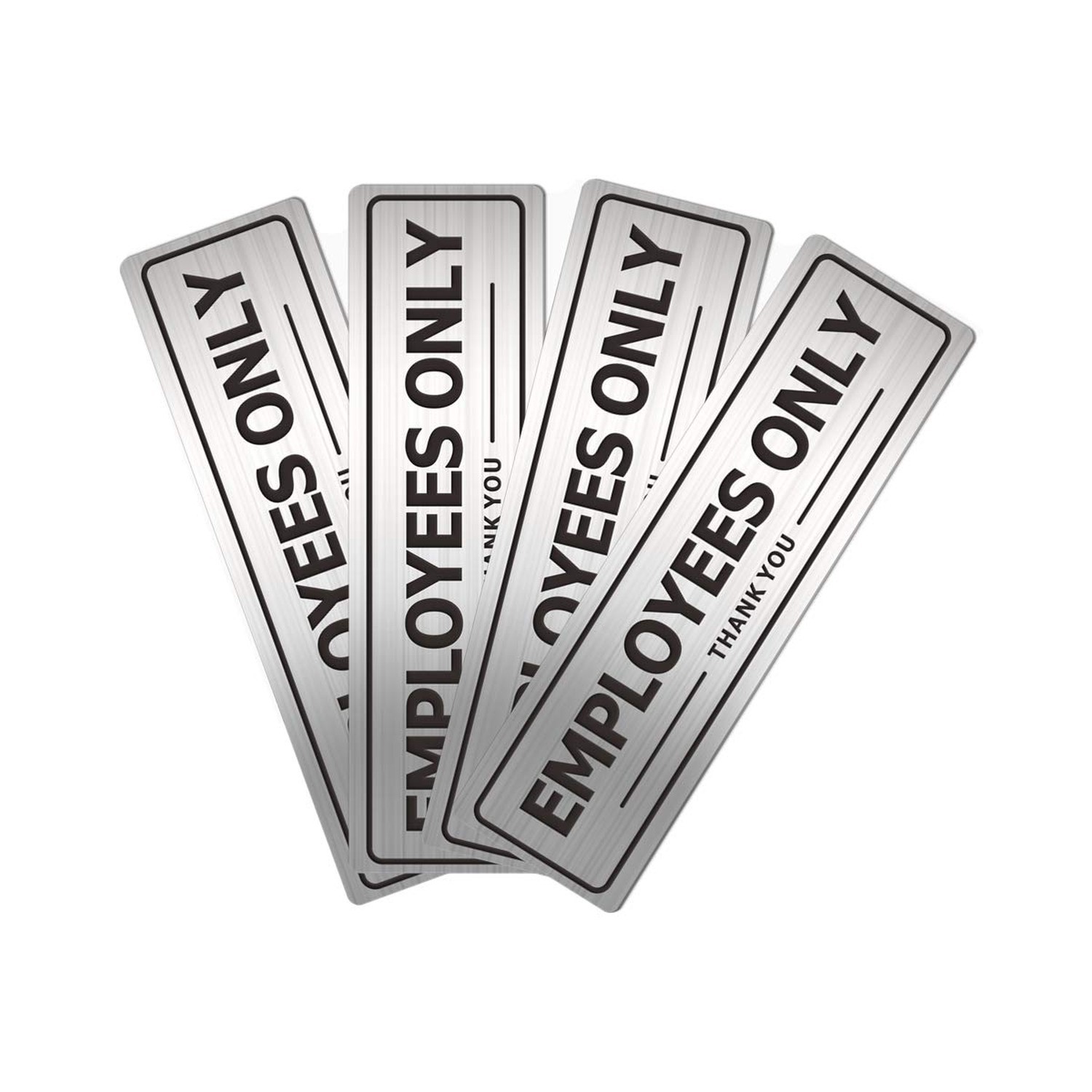Employees Only Sign, Metal Self-Adhesive Signs for Business Door Wall, Alumin…