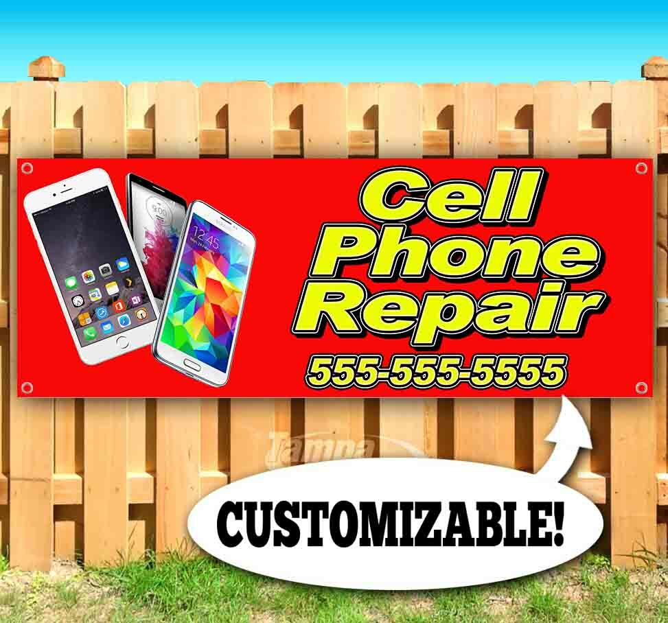 CELL PHONE REPAIR CUSTOM Advertising Vinyl Banner Flag Sign Many Sizes Available