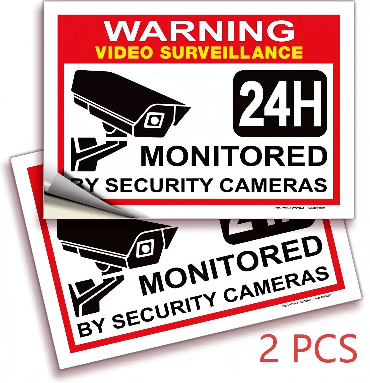 Smile You&rsquo;re on Camera Sign Video Surveillance Signs 10&Prime;x 7&Prime; UV Protected cctv