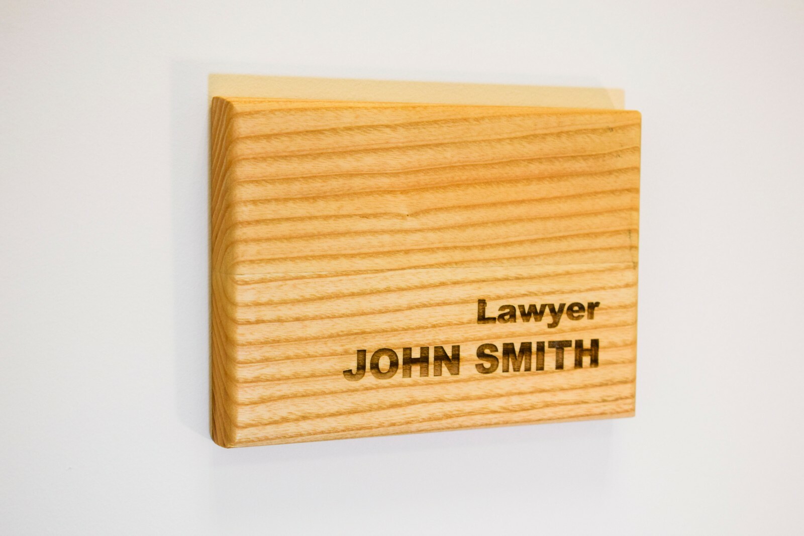 Wooden door sign with custom engraving in various sizes, nameplate wood personal