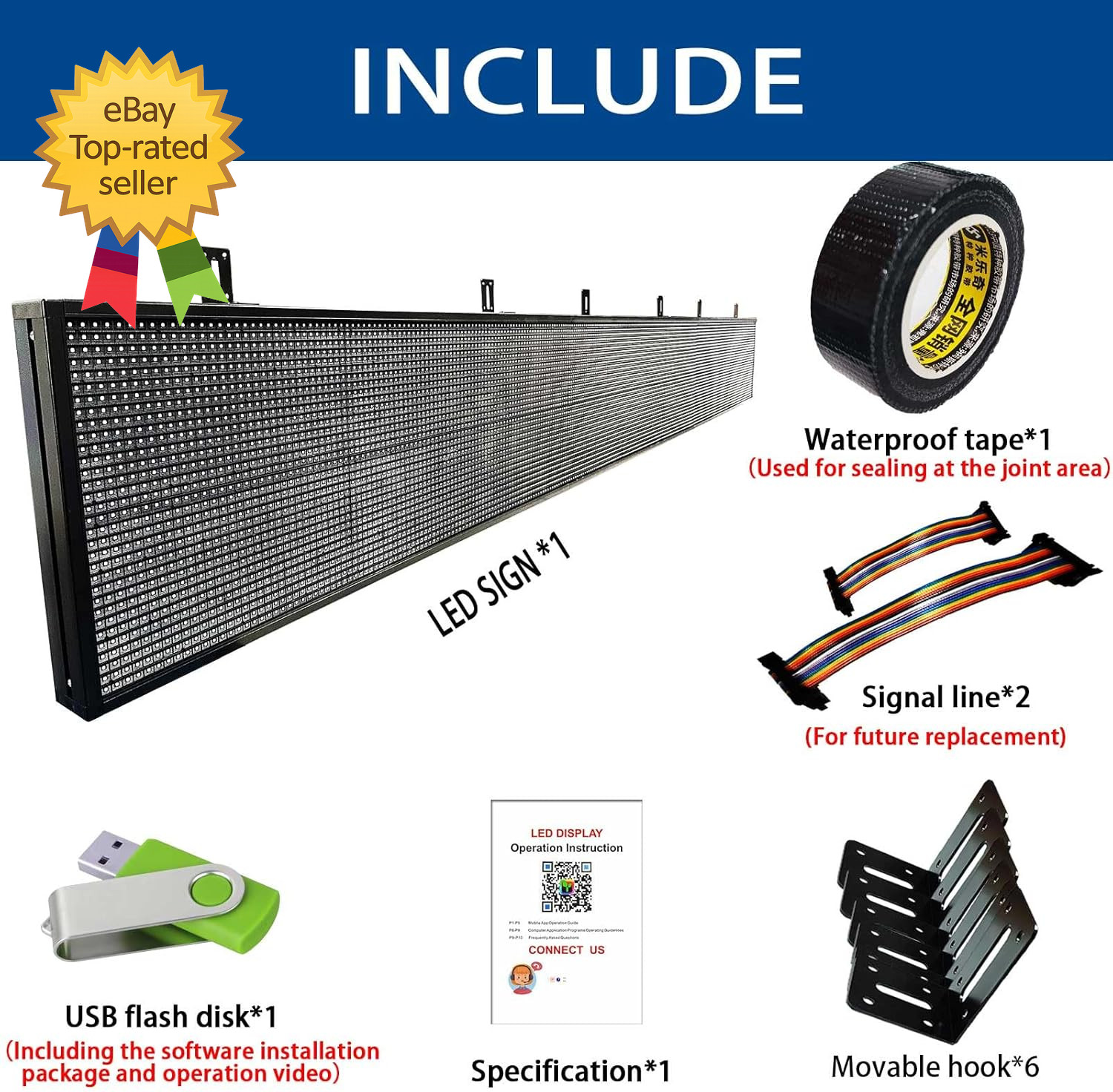 HS Programmable Led Sign Scrolling Outdoor Digital Display Screen P10 115X14….