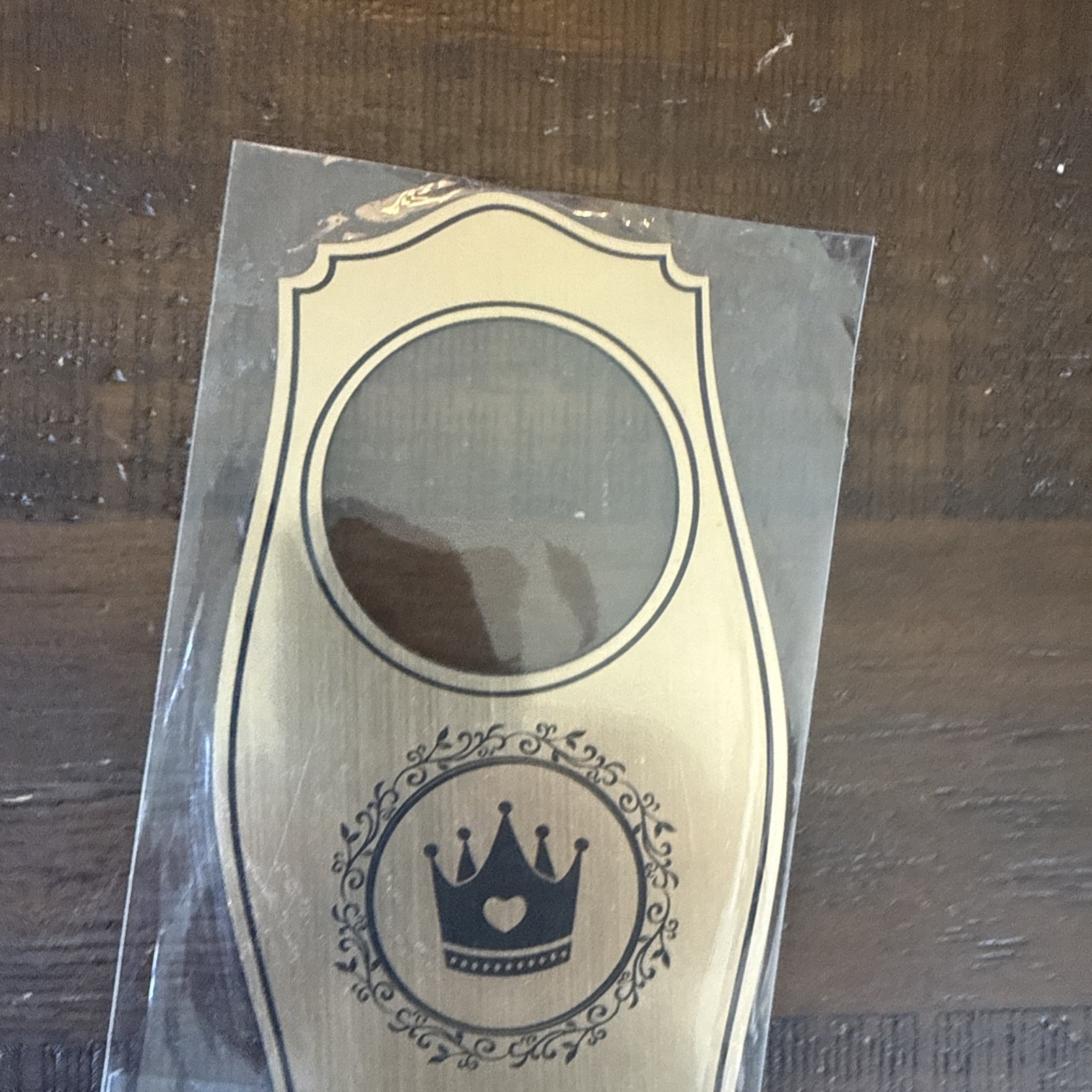 Signs ByLITA Princess Asleep Door Hanger – Brushed Gold, 4&Prime; x 8&Prime;