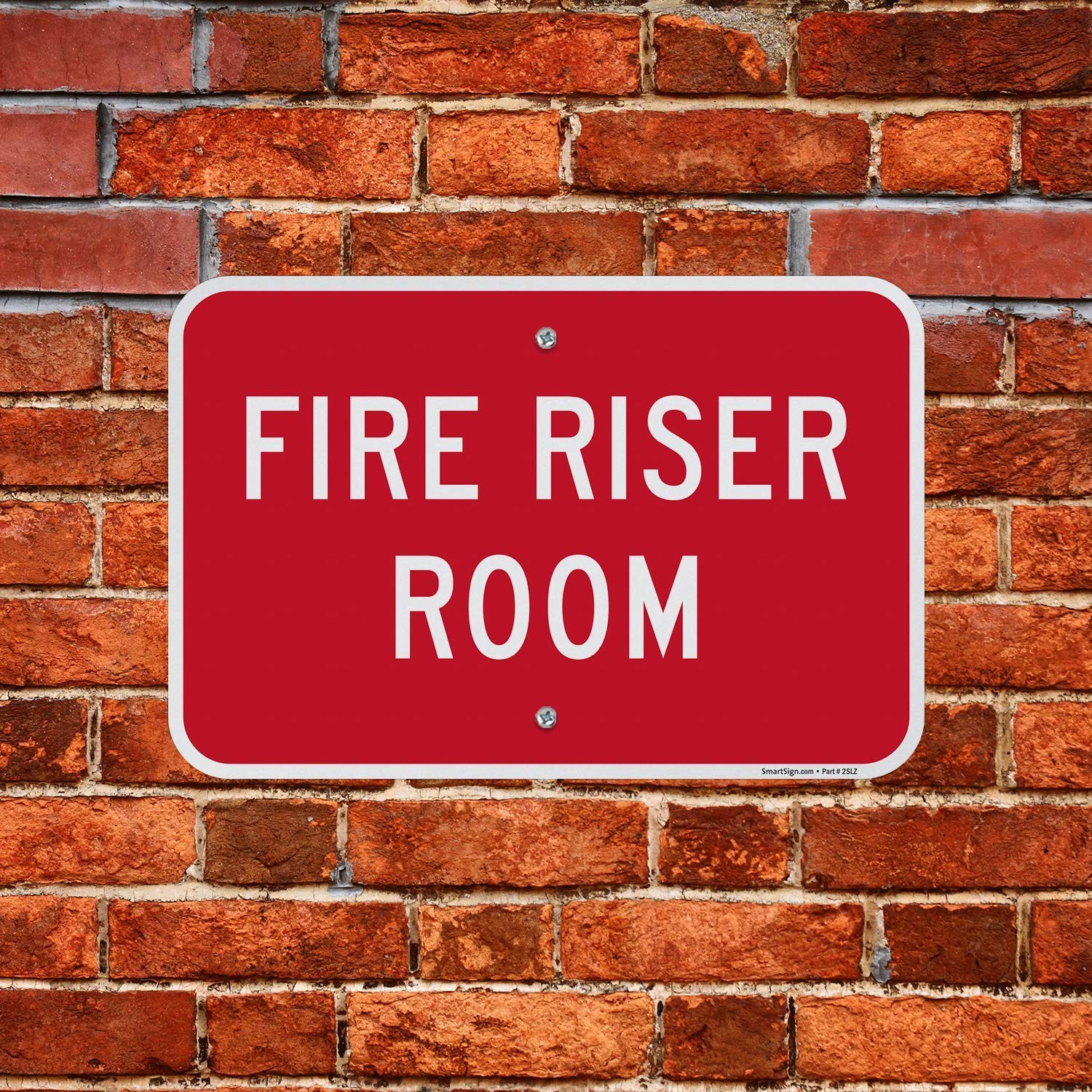12×18 Inch Fire Riser Room Metal Sign Pre-Cleared Holes Rustproof Aluminum