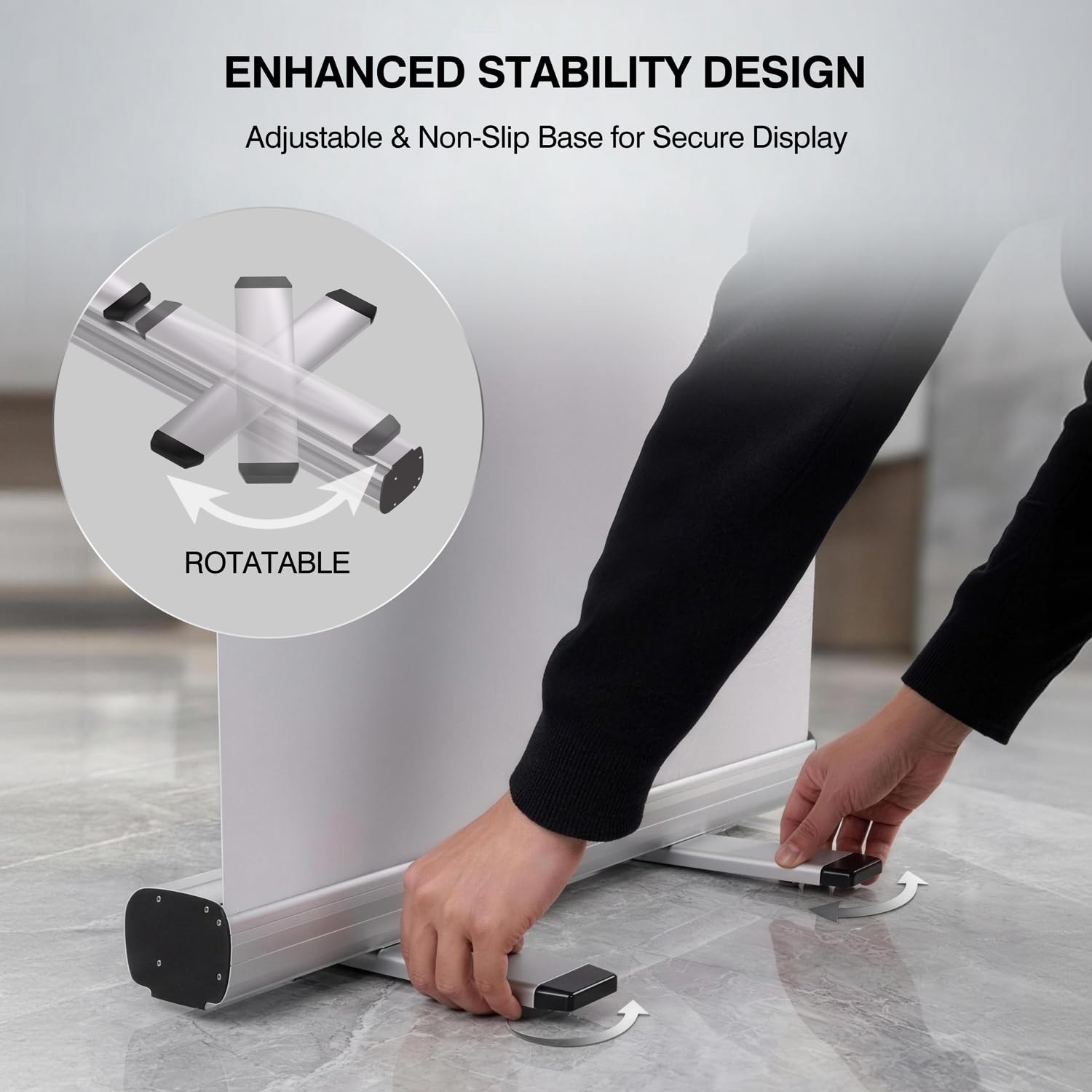 Aluminum Roll Up Banner Trade Show Display Hardware ONLY(33×81 inches)