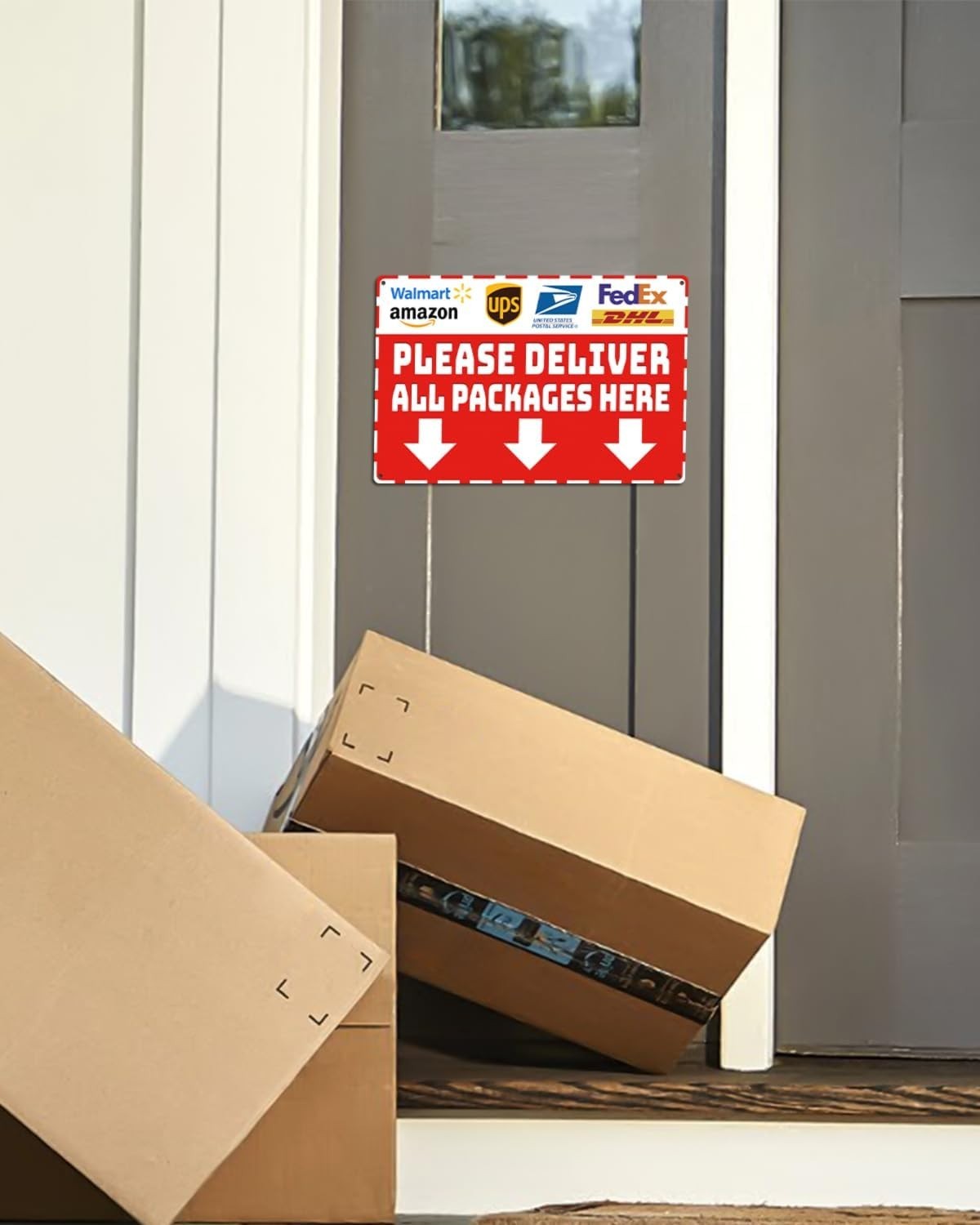 Waterproof Metal Sign for Home Package Delivery