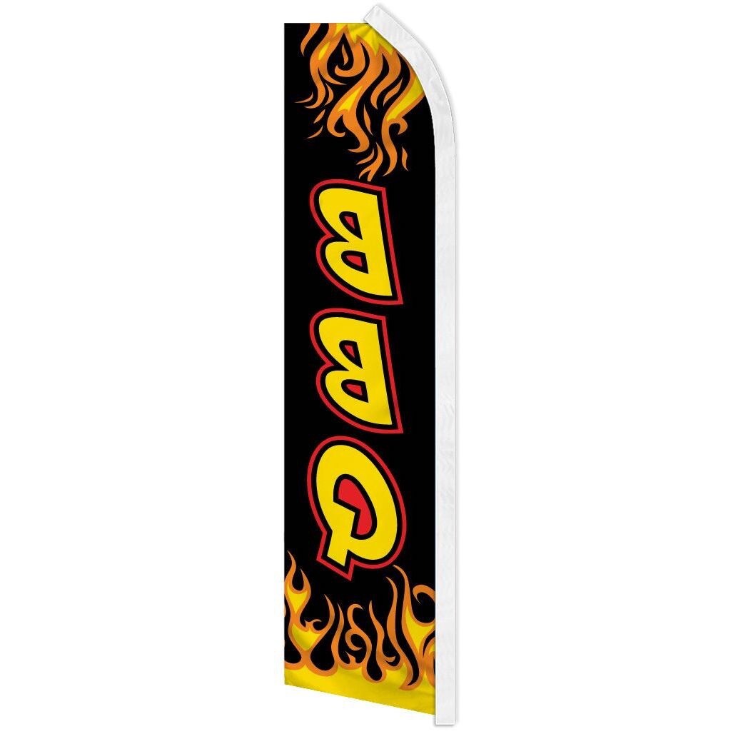10 x « BBQ » advertising super flag swooper banner business barbecue grill black