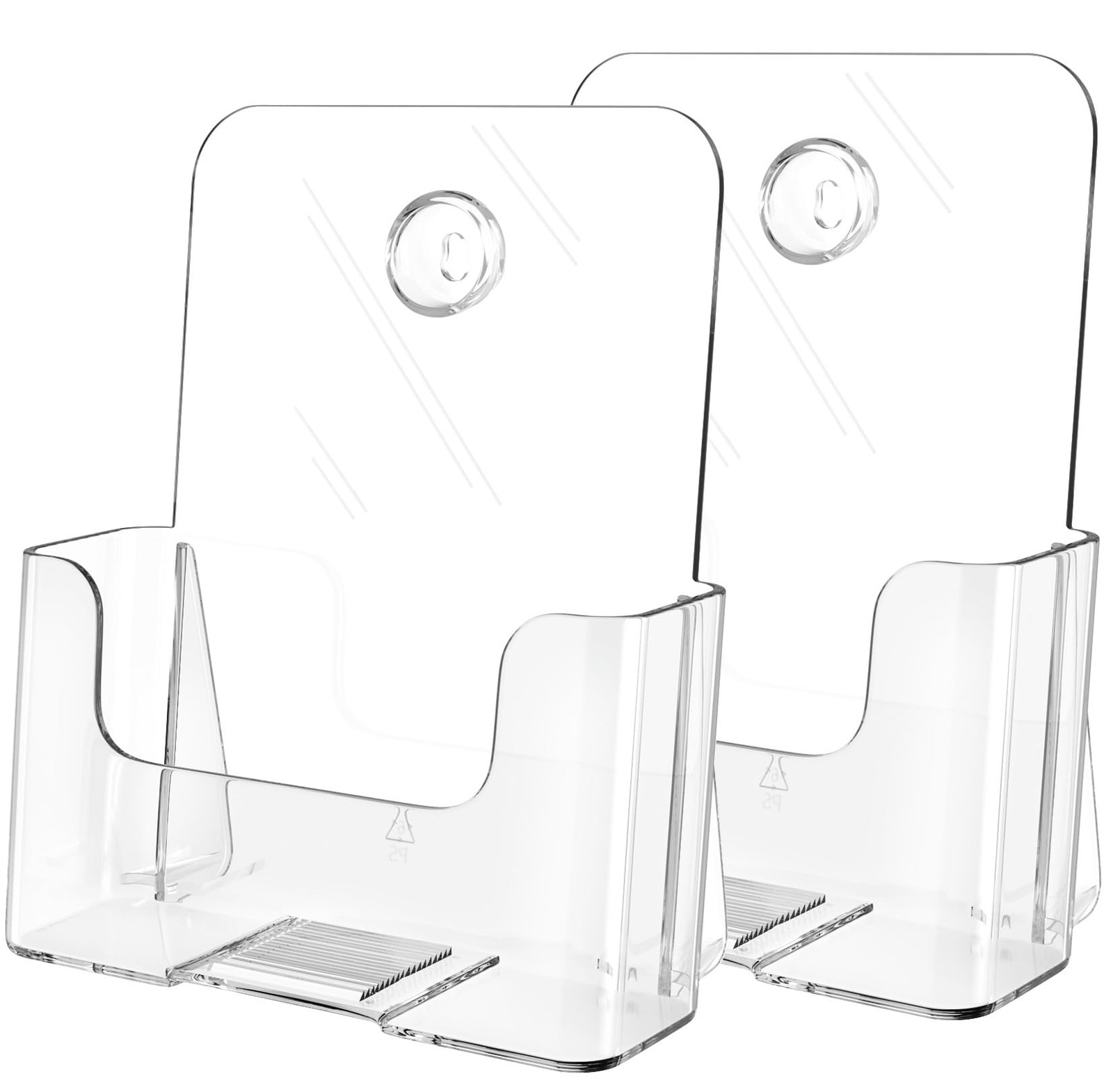 MaxGear Acrylic Brochure Holder 6 x 8 inch, Display Stand 6&Prime;x9&Prime;-2 pack, clear