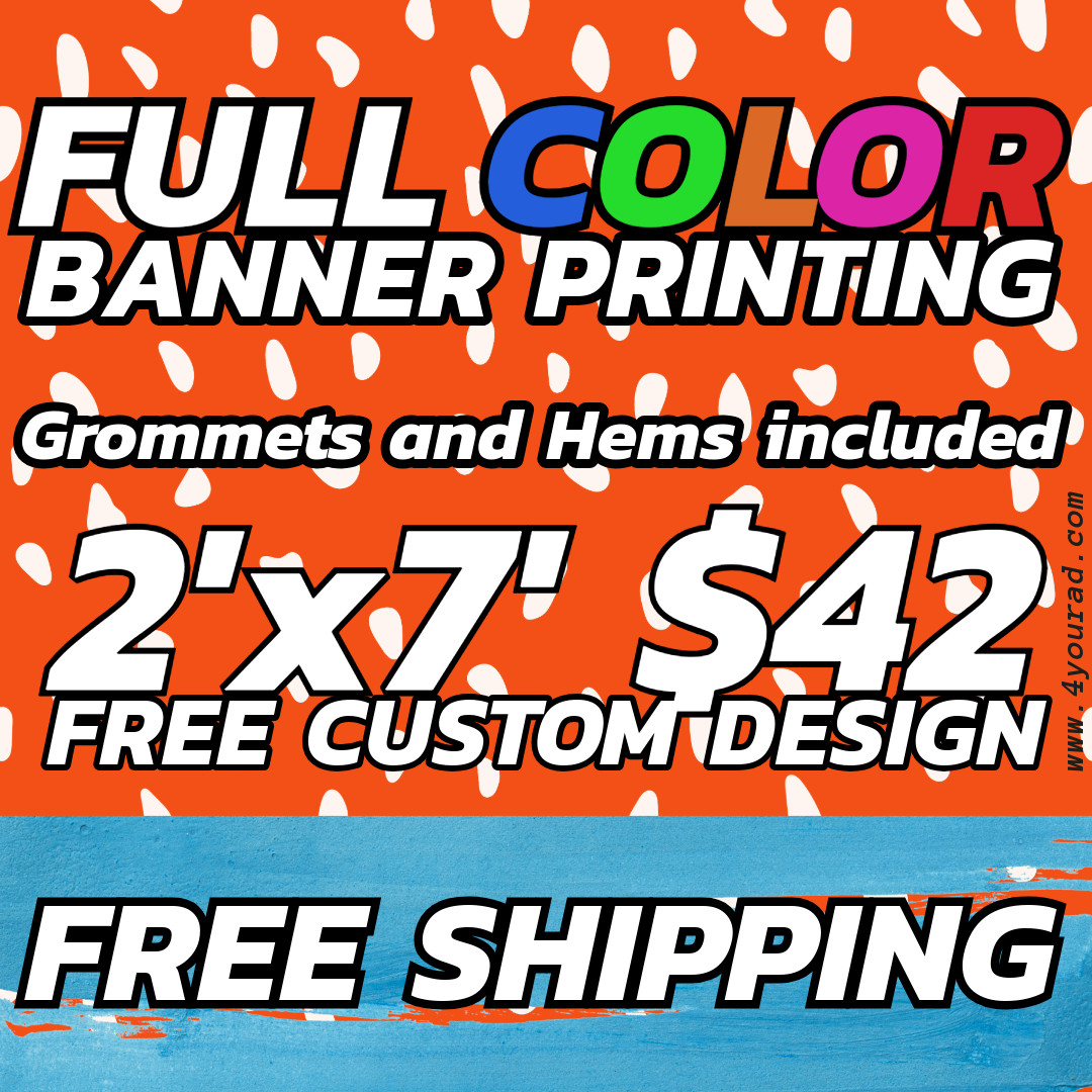 2ft x7ft Custom Vinyl Banners – Perfect for Business & Events