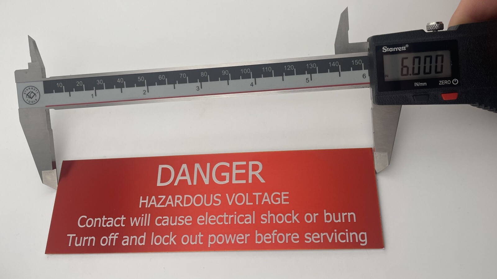 Danger Hazardous Voltage Warning Sign-Electric Shock Risk-Safety Label Tag 6&Prime;x2&Prime;