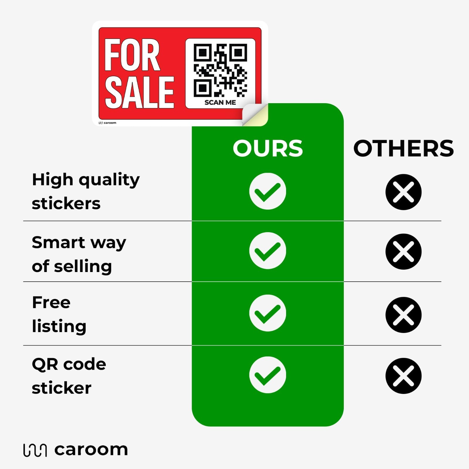 14 » x 8 » Self-Adhesive Sale Signs – 2-Pack for Real Estate, Business & Vehicle