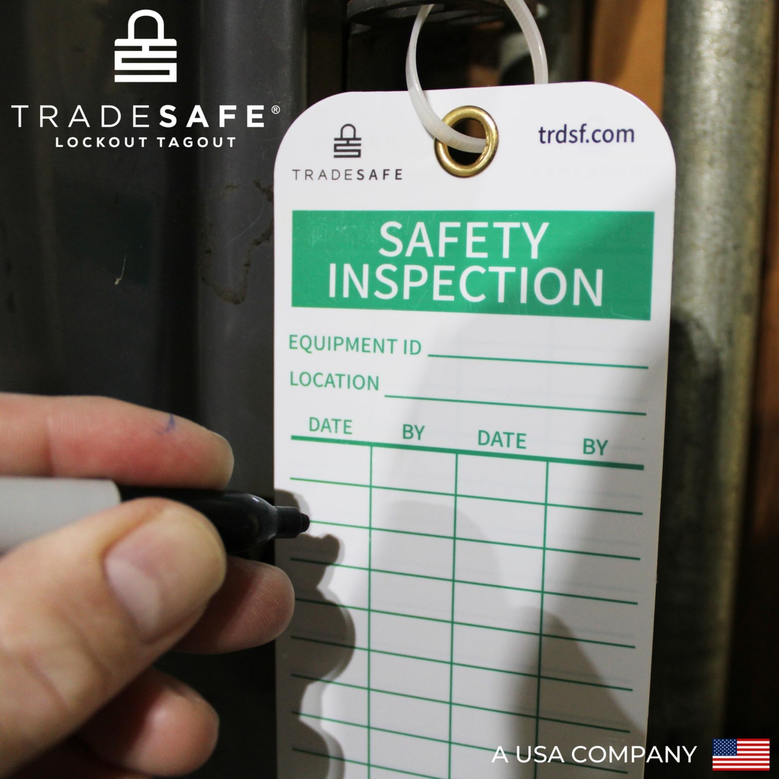 Safety Inspection Tags for Accident Prevention 30 Safety Tags with 30 Zip Ti…