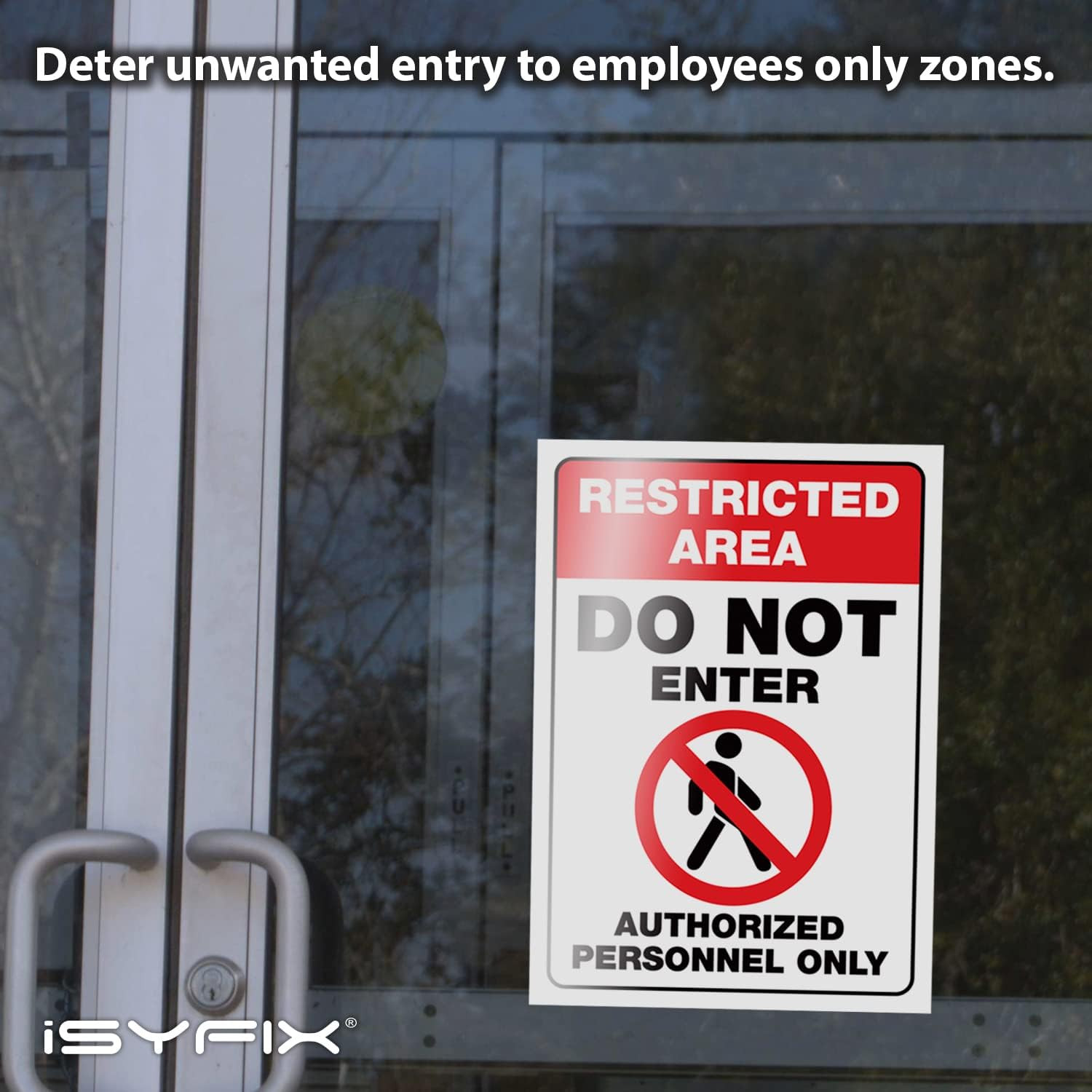 Restricted Area Authorized Personnel Only Sign Stickers 2 Pack 7×10 Inch Vinyl