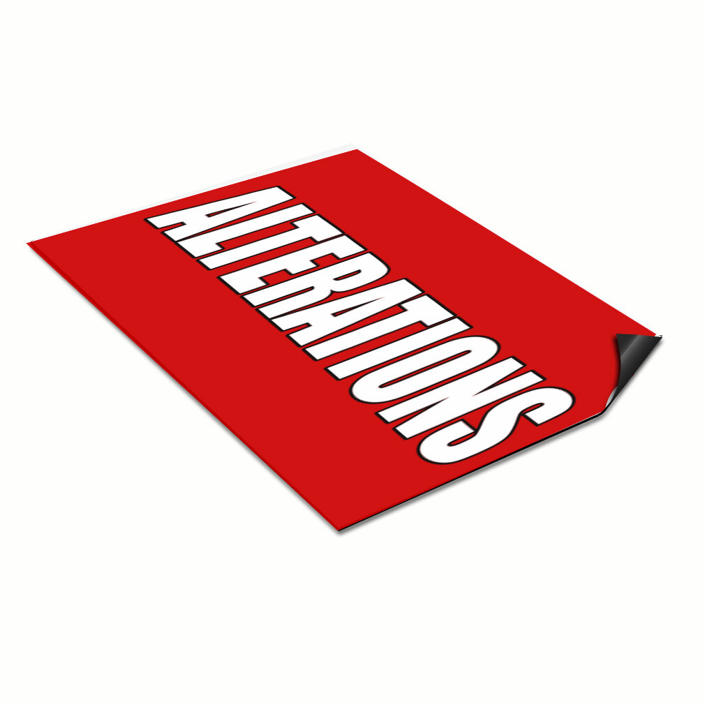 Car Magnet Set of 2 Alterations Promotion Business Industrial Sign