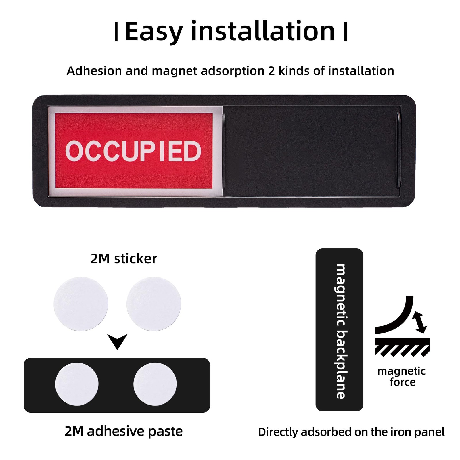 Vacant Occupied Custom Privacy Door Sign –Reserved, Do Not Disturb, Out of Of…