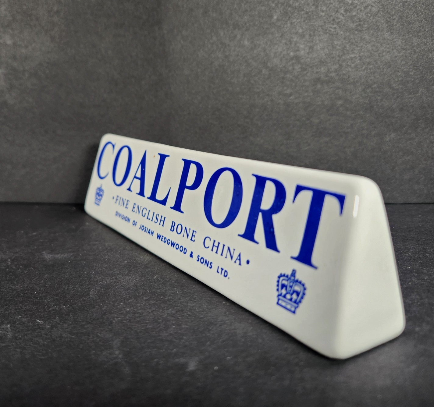 Coalport China Porcelain Dealer/Retailer Display Plaque Sign