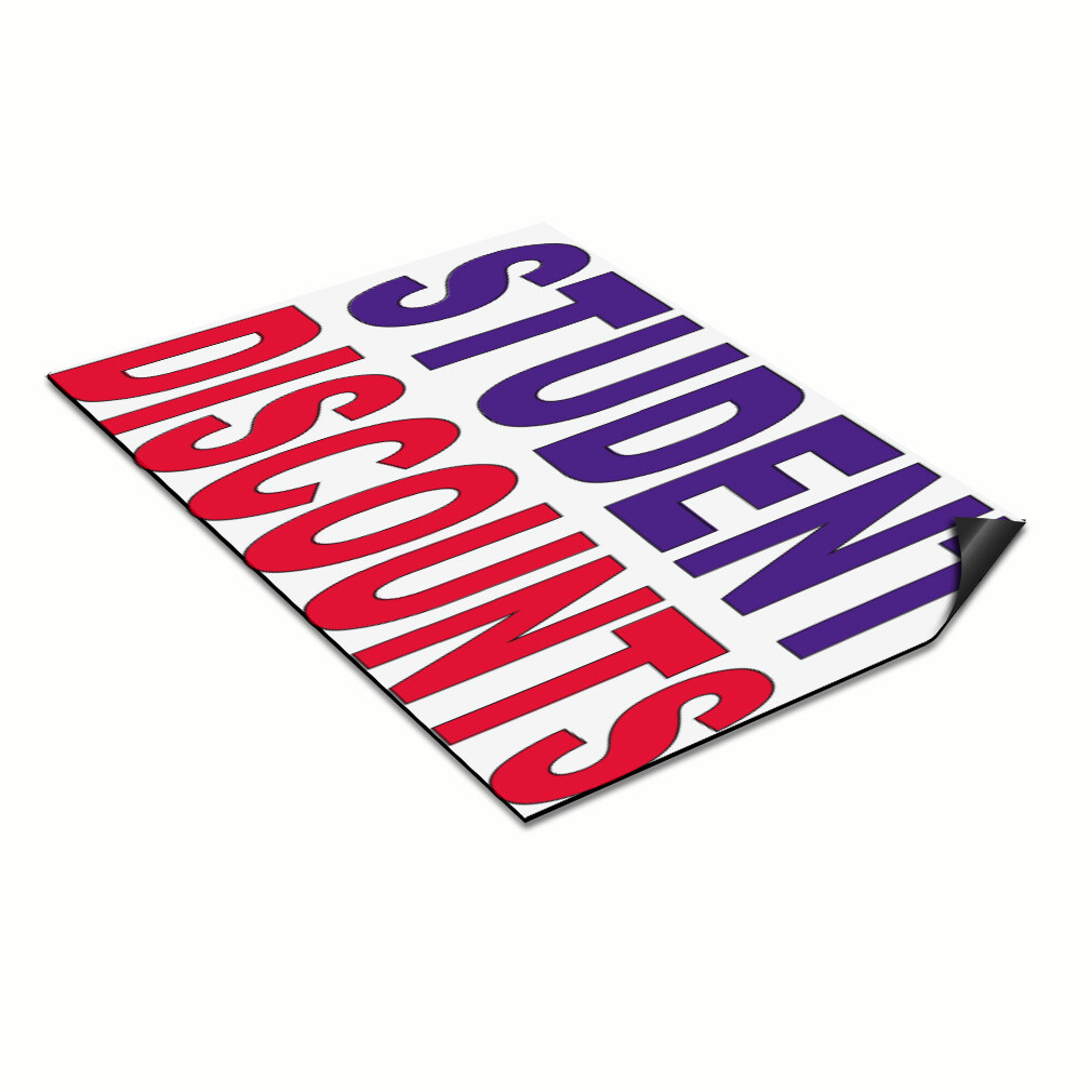 Car Magnet Set of 2 Student Discounts Blue Red Car Advertising Industrial Sign