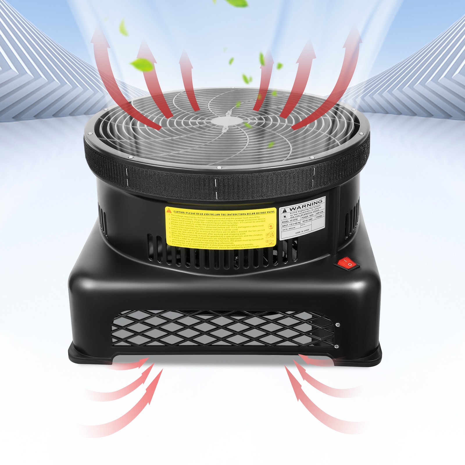750W 17.7&Prime; Air Blower Fan for Inflatable Wind Dancer Tube Man Fly Guy Sky Puppet