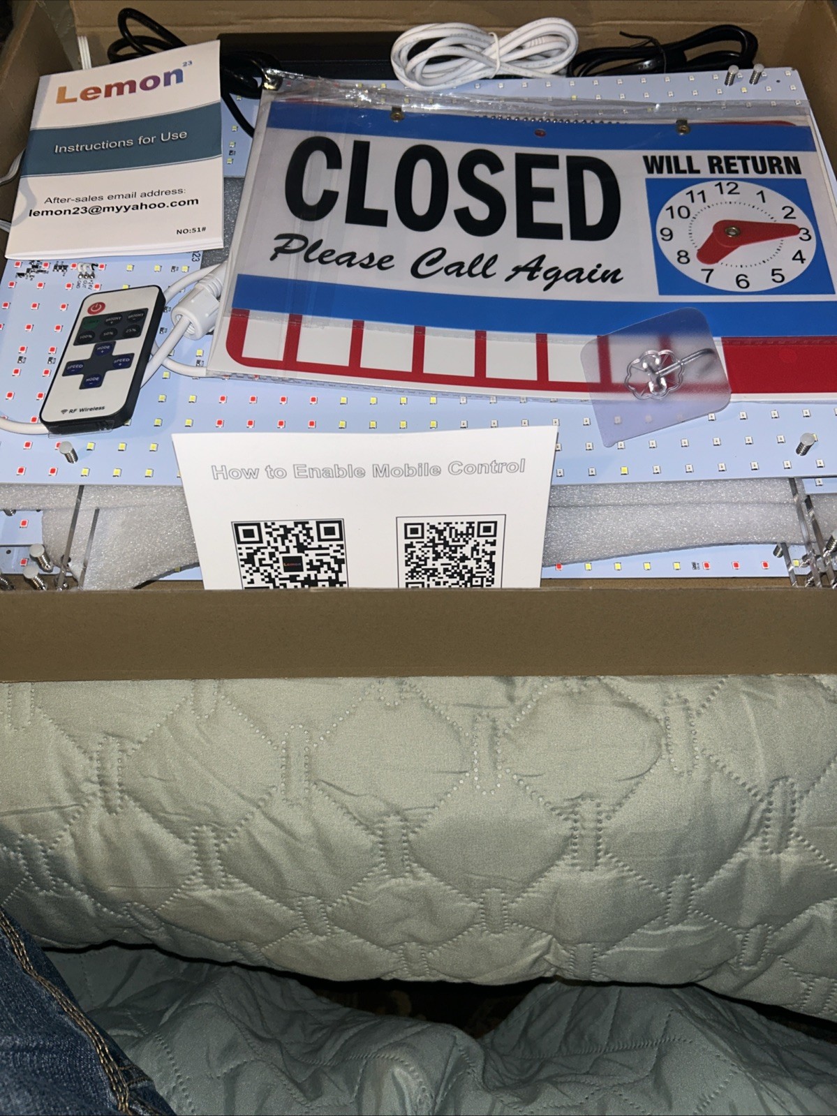 50&Prime;x17&Prime; Large LED Open Sign with Remote and Bluetooth App, Super Bright