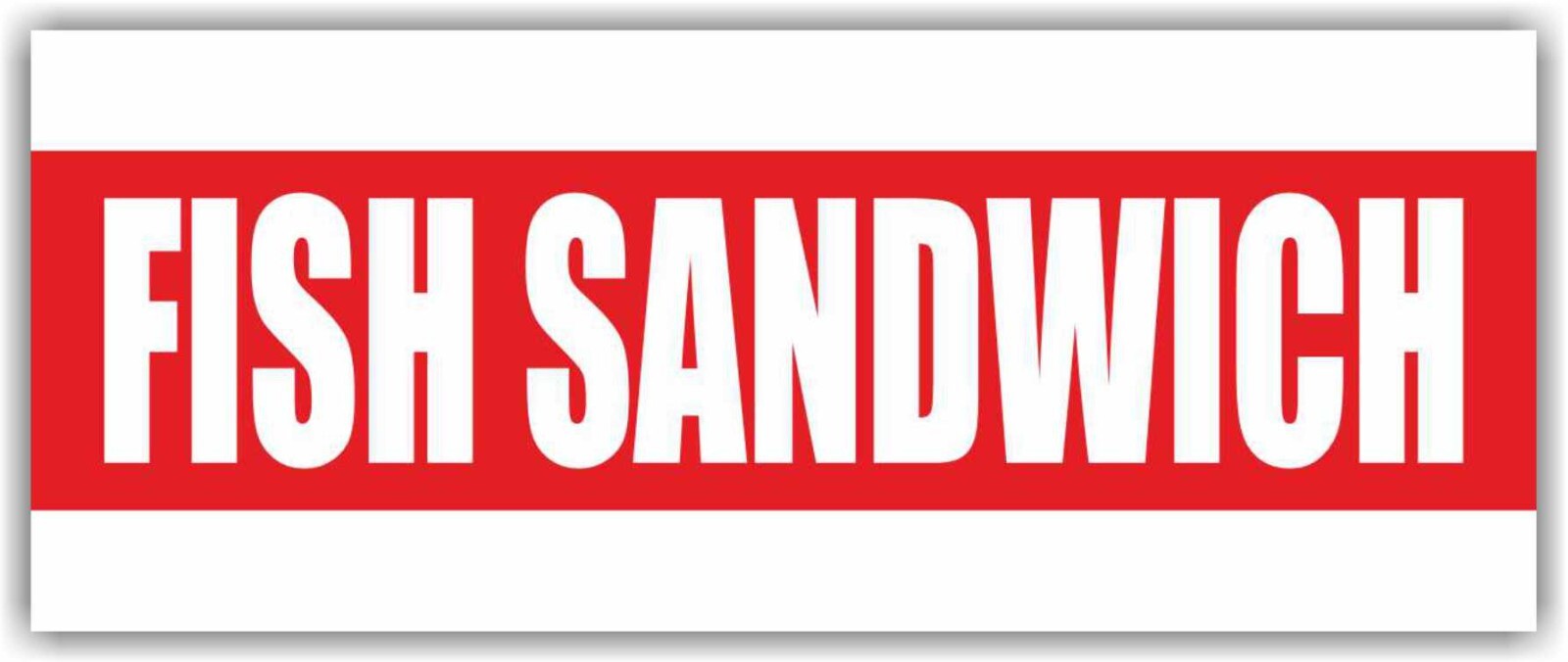 FISH SANDWICH Advertising Banner Vinyl Mesh Sign Flag Fried Food Truck Buffet