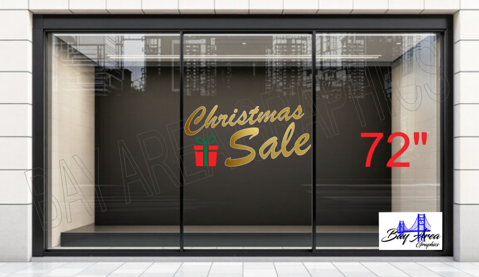 Christmas Sale Window Decal Oracal 651 Vinyl Sticker for Retail Stores*