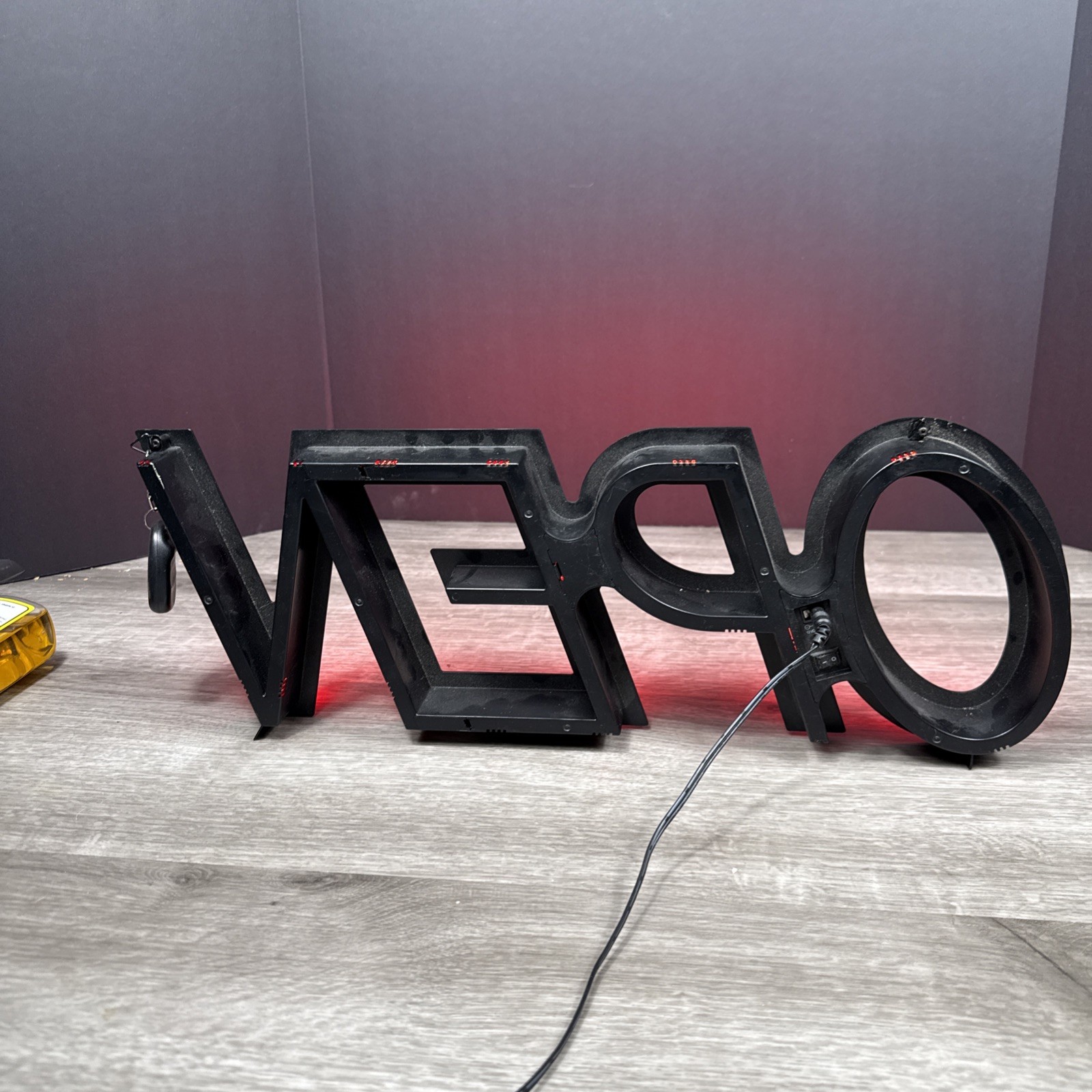 Led Bright Red Hanging Open Sign Great For Bars, Restaurants, Garage 7 X 18”