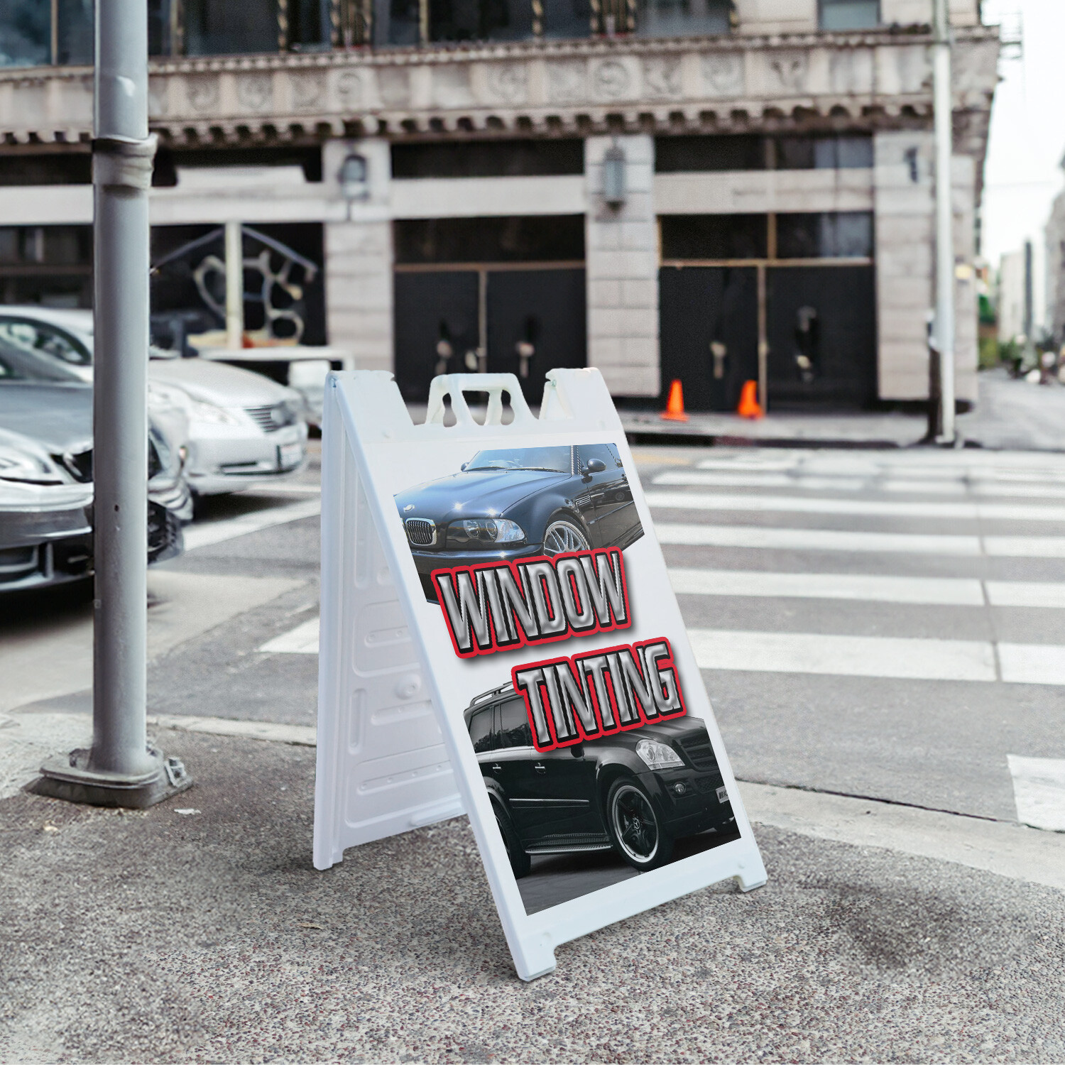 A-frame Sidewalk Window Tinting 24&Prime; x 36&Prime; Double Sided A-Frame Sidewalk Sign