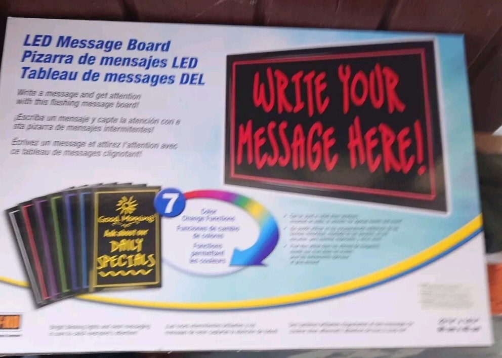 Hy-Ko Products LED-MB1 – LED Message Board 23-5/8&Prime; x 14-3/4&Prime; Neon