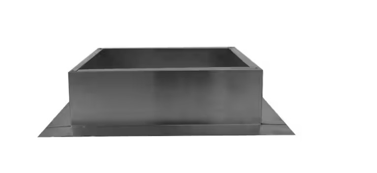 Box Is 21 In. Wide X 21 In. Long X 6 In. High Aluminum Roof Curb