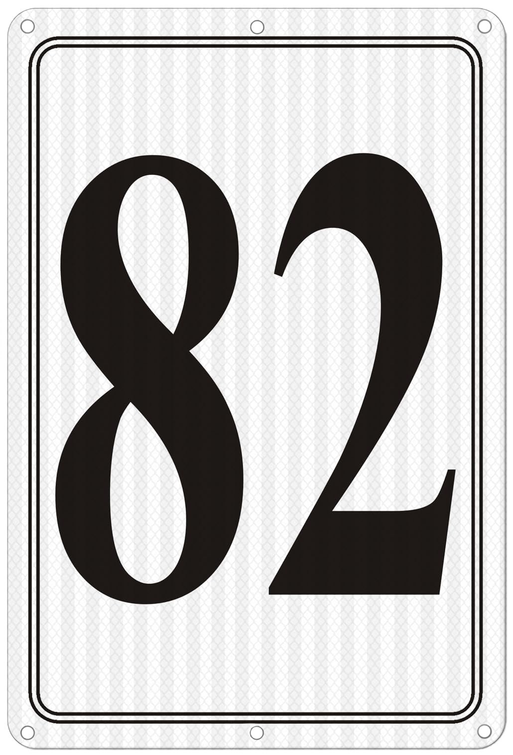i-CowFun Premium Reflective Metal Number Signs 82 – Aluminum 12&Prime; X 8&Prime; Parking…