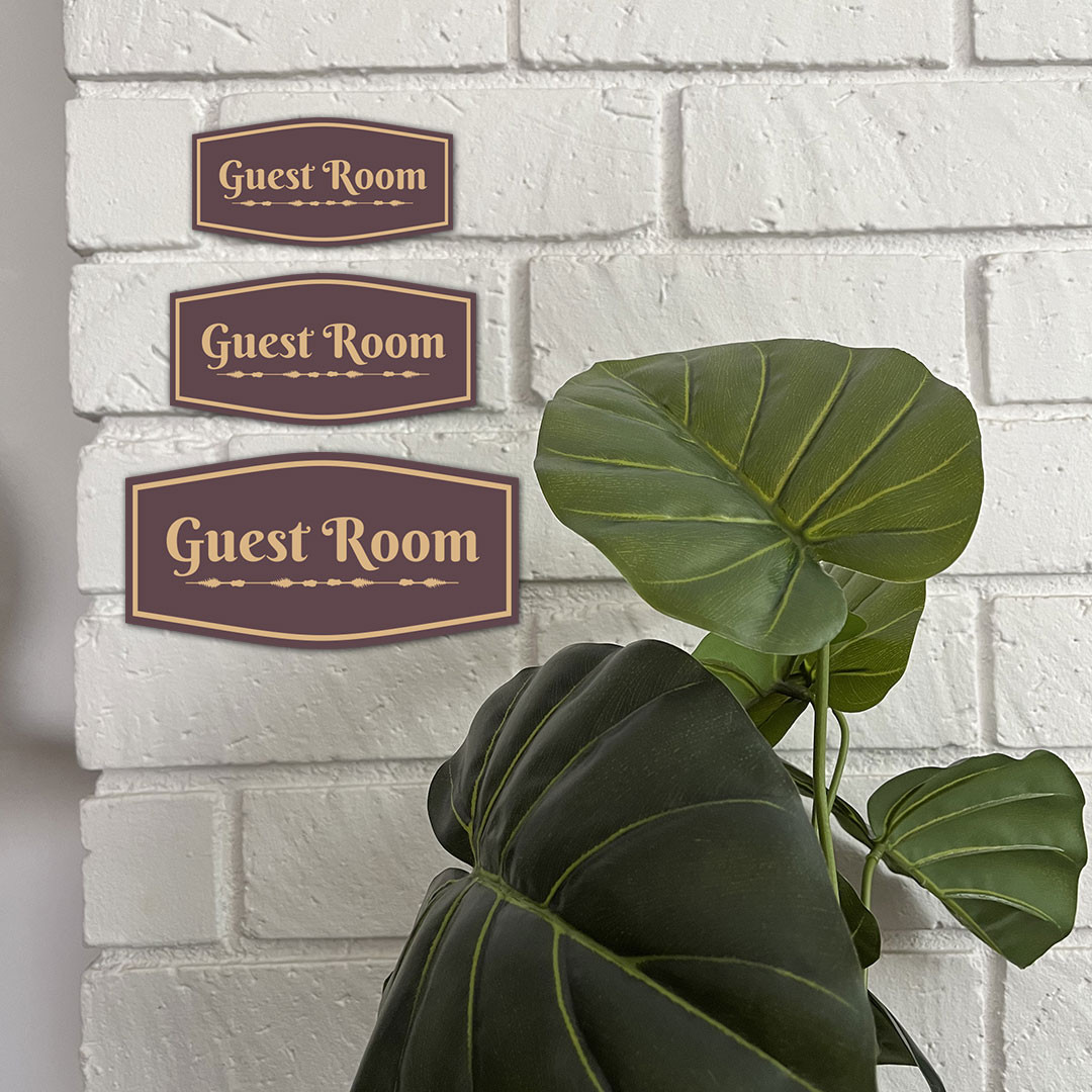 Fancy Plus Guest Room Wall or Door Sign