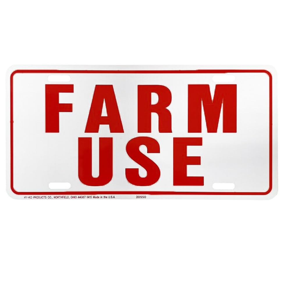 Hy-Ko Products 361951 Farm Use Id Tag White/Red, 6(h) 6 IN x 12 IN, Red/White