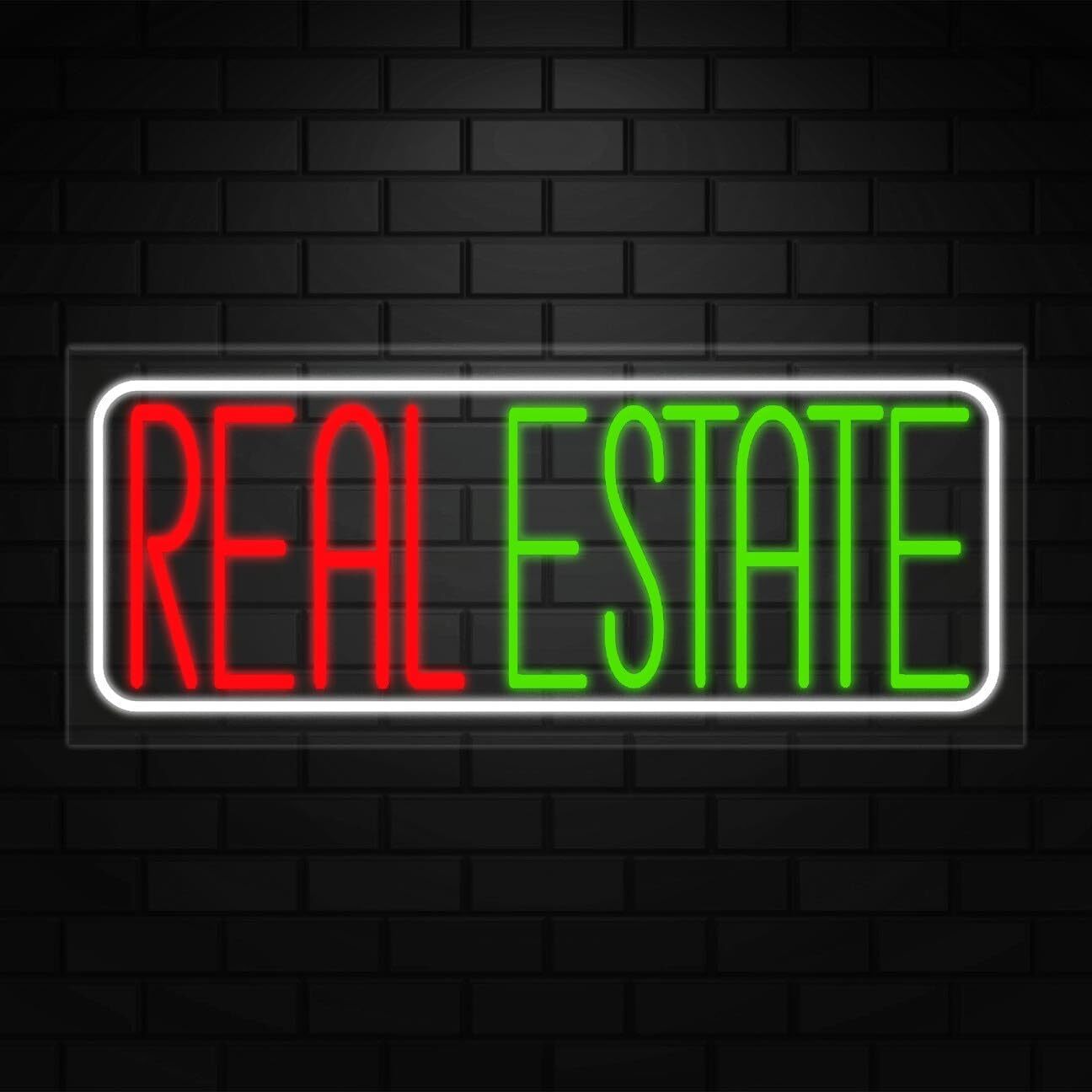 Real Estate Neon Sign for Retail Displays | LED Flex Neon | 32&Prime;W x 13&Prime;H x 1&Prime;D