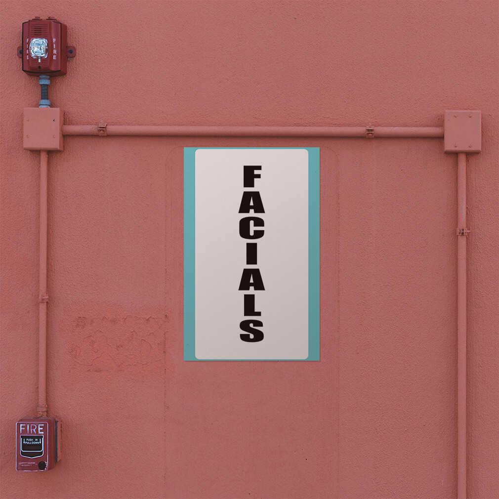 Door Decals Vertical Vinyl Stickers Multiple Sizes Facials Promotion Business