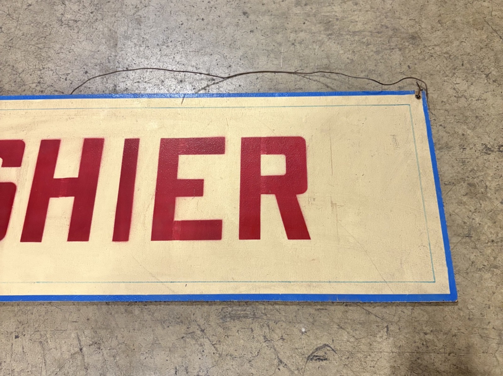 Custom Made Large Wooden Cashier Sign – Approx. 42&Prime; Long
