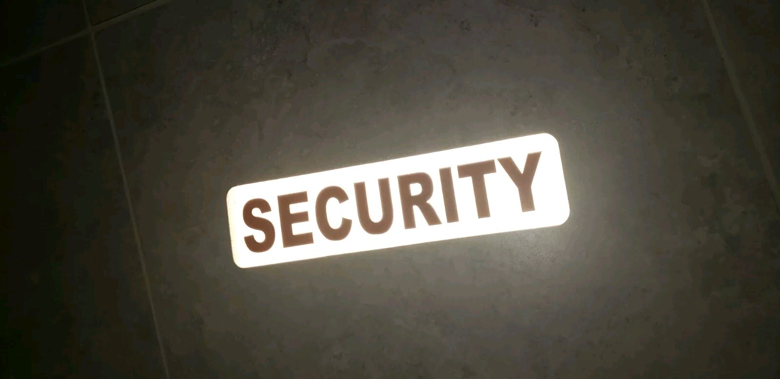 Reflective SECURITY White & Red Vehicle Magnetic Sign 3&Prime;x12&Prime; Car Truck Van SUV